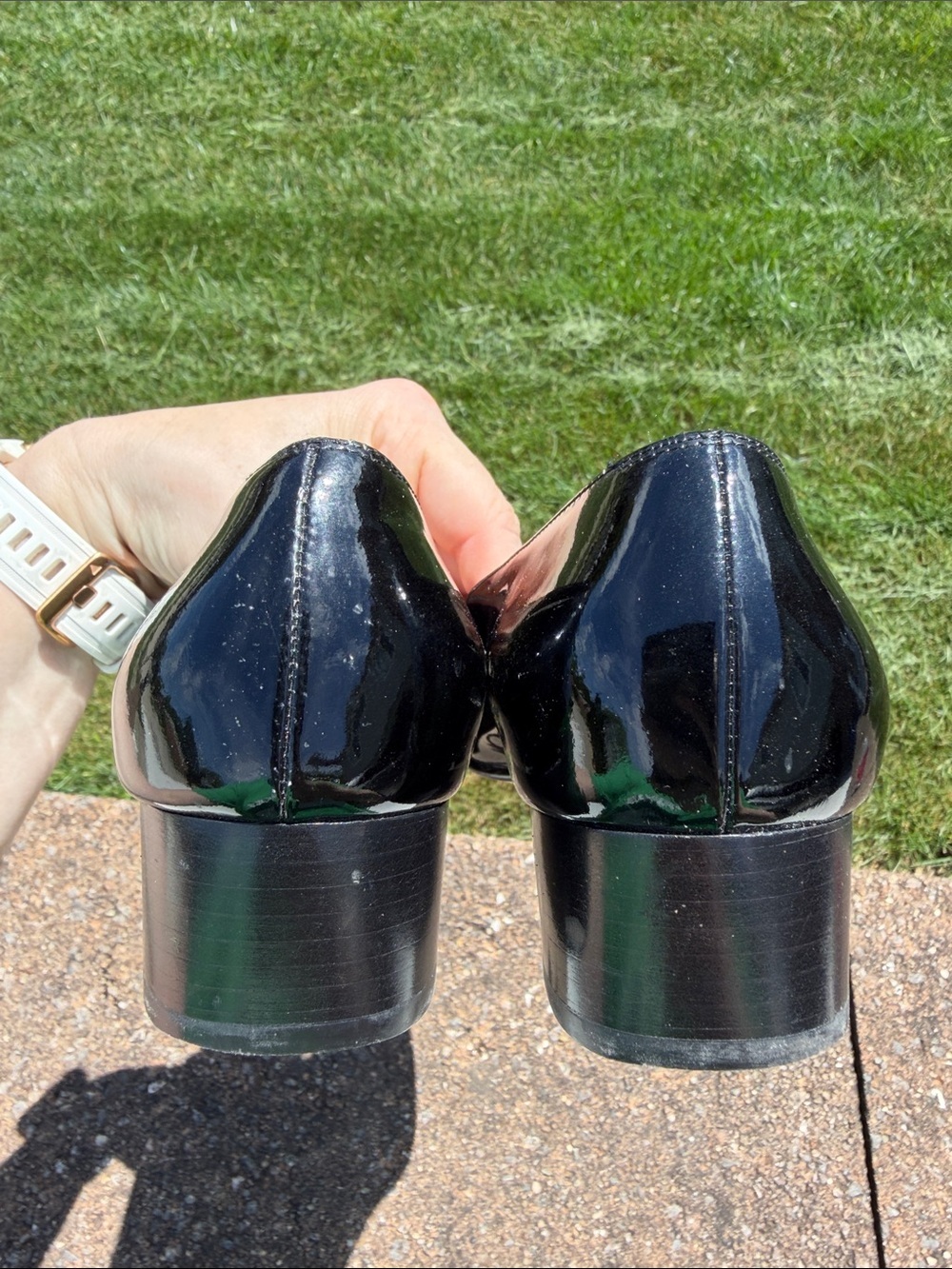 Salvatore Ferragamo Black Patent Leather Bow Loafers - Picture 4 of 9